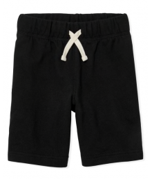 Childrens Place Black Jogger Drawstring Husky Shorts